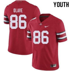 Youth Ohio State Buckeyes #86 Chris Olave Red Nike NCAA College Football Jersey Hot VGR4544CQ